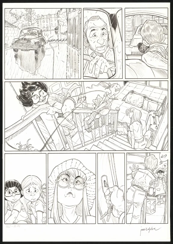 Black and white original page, Les Beaux étés, La Calanque (T.2), Jordi Lafebre