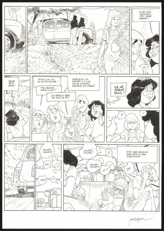 Planche noir et blanc, Les Beaux étés, Le Repos du guerrier (T.4), Jordi Lafebre