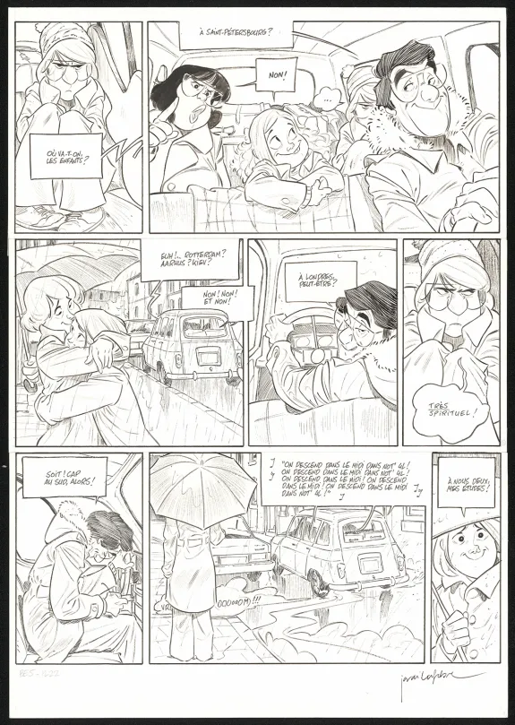 Planche noir et blanc, Les Beaux étés, La Fugue (T.5), Jordi Lafebre