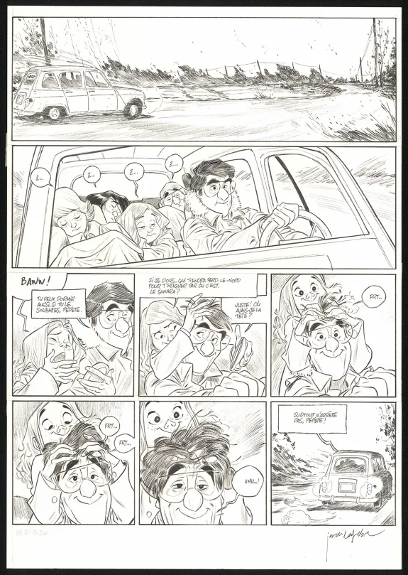 Planche noir et blanc, Les Beaux étés, La Fugue (T.5), Jordi Lafebre