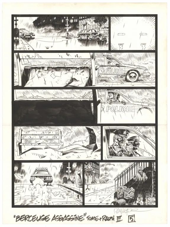 Planche noir et blanc, Berceuse assassine, La Mémoire de Dillon (T.3), Ralph Meyer