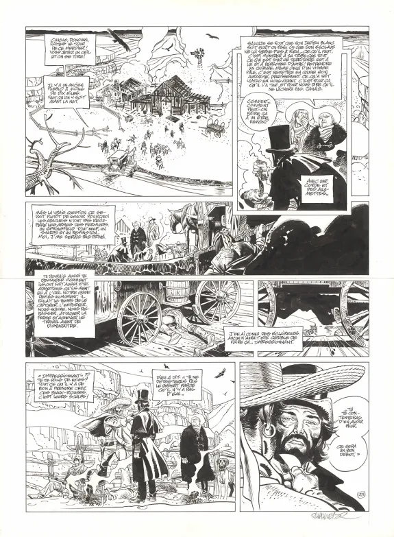 Planche noir et blanc, Undertaker, L'Indien blanc (T.5), Ralph Meyer