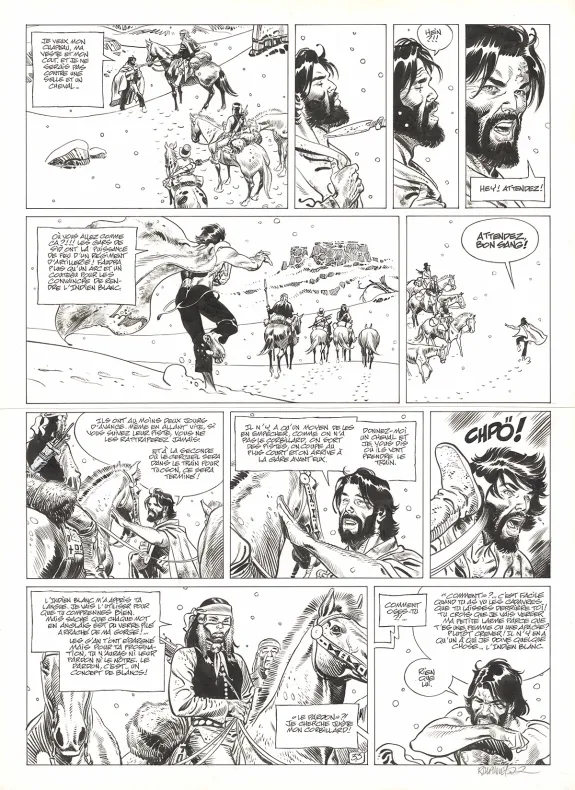 Planche noir et blanc, Undertaker, L'Indien blanc (T.5), Ralph Meyer