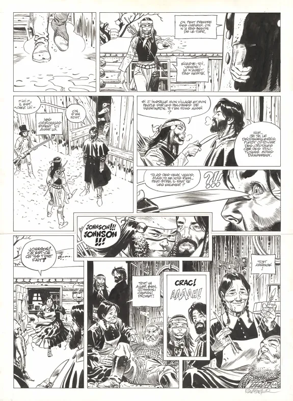 Planche noir et blanc, Undertaker, L'Indien blanc (T.5), Ralph Meyer