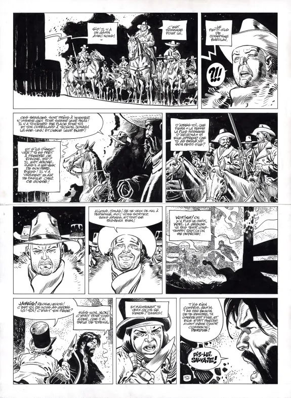 Planche noir et blanc, Undertaker, L'Indien blanc (T.5), Ralph Meyer