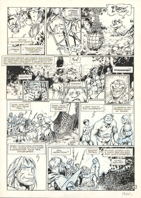 Planche noir et blanc, Trolls de Troy, Histoires trolles (T.1), Jean-Louis Mourier