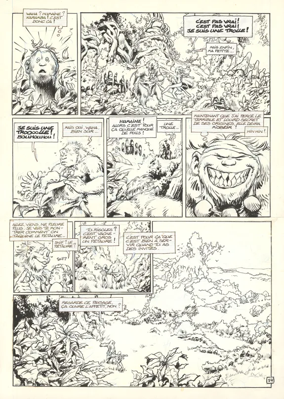 Planche noir et blanc, Trolls de Troy, Histoires trolles (T.1), Jean-Louis Mourier