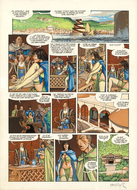 Planche couleur, Les Feux d'Askell, Retour à Vocable (T.2), Jean-Louis Mourier