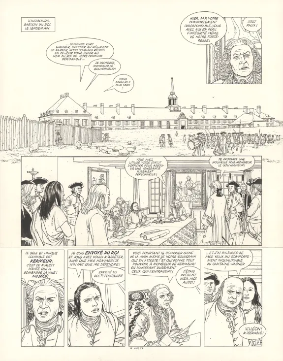 Planche noir et blanc, L'Épervier, La Princesse indienne (T.10), Patrice Pellerin