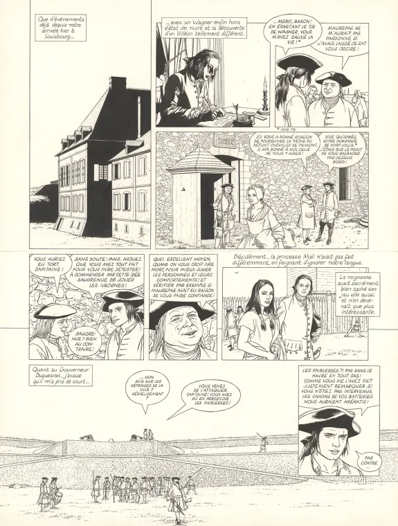 Planche noir et blanc, L'Épervier, La Princesse indienne (T.10), Patrice Pellerin