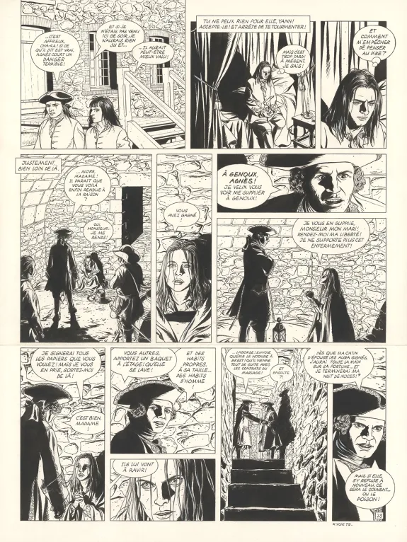 Planche noir et blanc, L'Épervier, La Princesse indienne (T.10), Patrice Pellerin