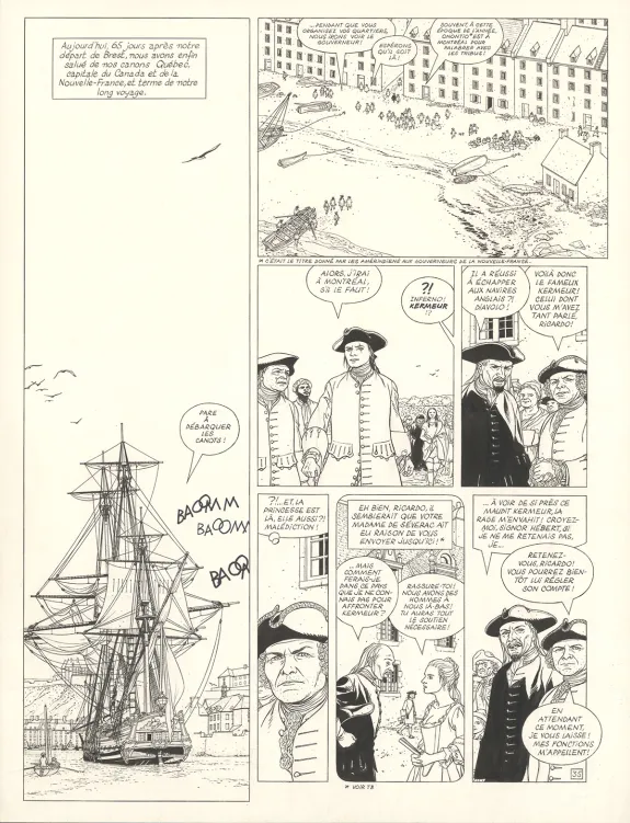 Planche noir et blanc, L'Épervier, La Princesse indienne (T.10), Patrice Pellerin