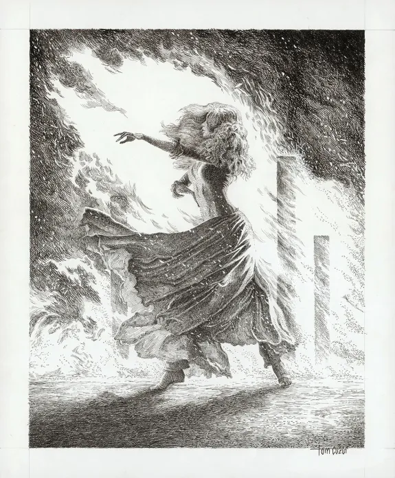 Illustration noir et blanc, Le Testament de Charlemagne, Tom Cuzor