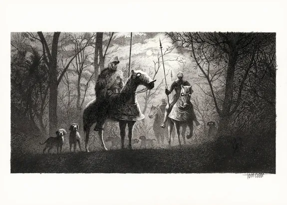 Illustration noir et blanc, Le Testament de Charlemagne, Tom Cuzor