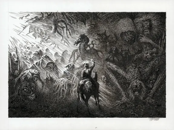 Illustration noir et blanc, Tom Cuzor