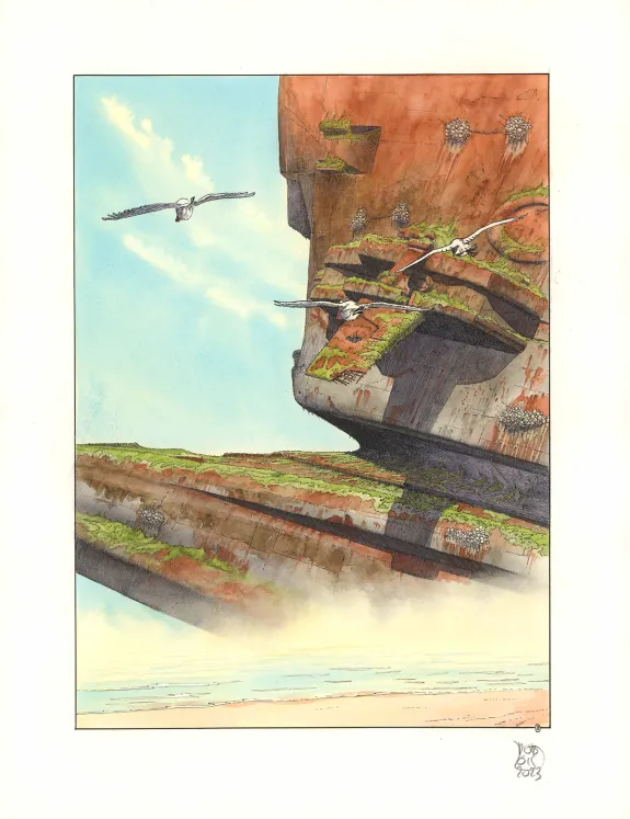 Colored original page, TERRE, Retour au Jupiter (T.2), Christophe Dubois