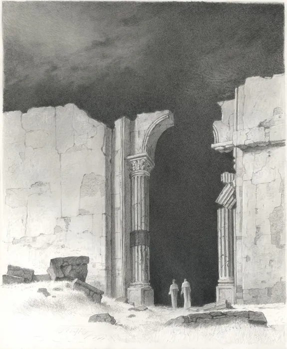 Black and white original page, L'Enfer de Dante, Paul & Gaëtan Brizzi