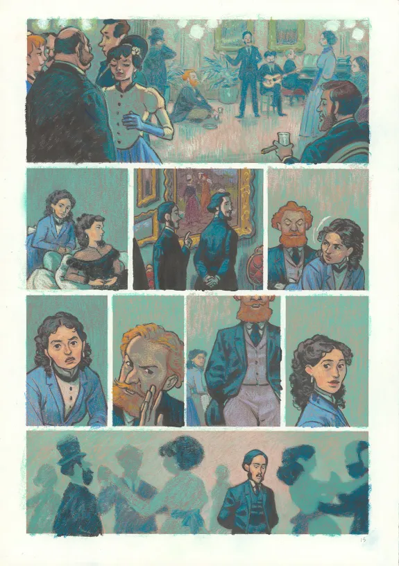 Colored original page, Degas, La Danse de la Solitude,  Efa