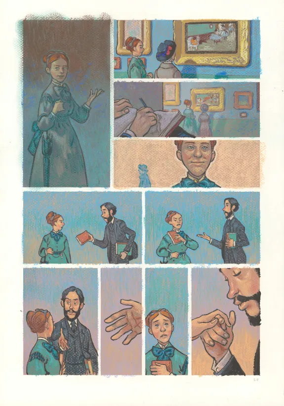 Colored original page, Degas, La Danse de la Solitude,  Efa