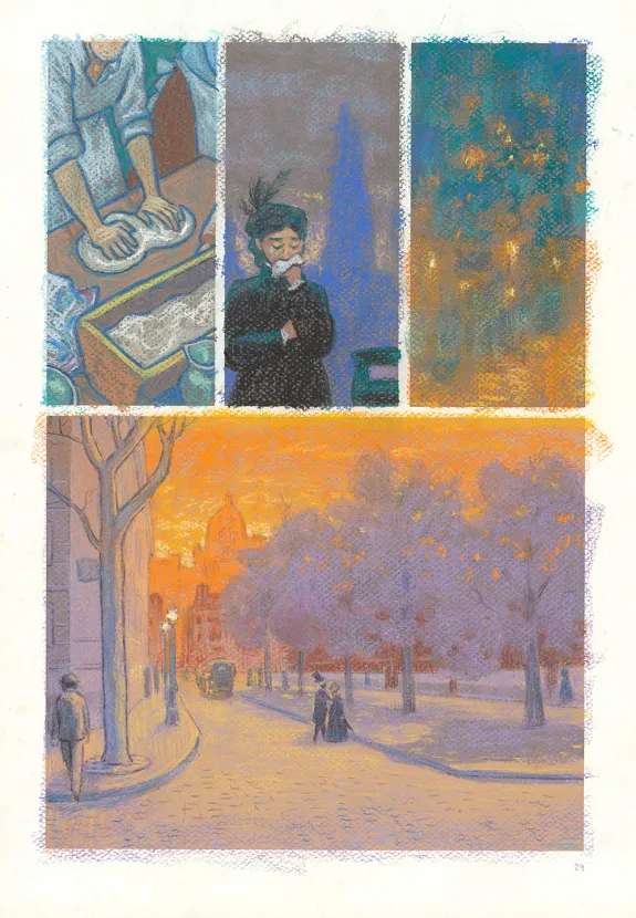 Colored original page, Degas, La Danse de la Solitude,  Efa