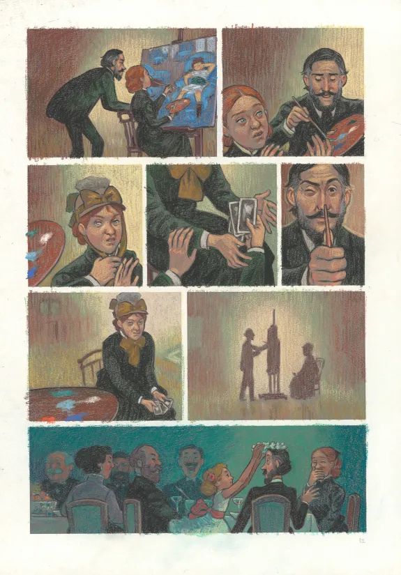 Colored original page, Degas, La Danse de la Solitude,  Efa
