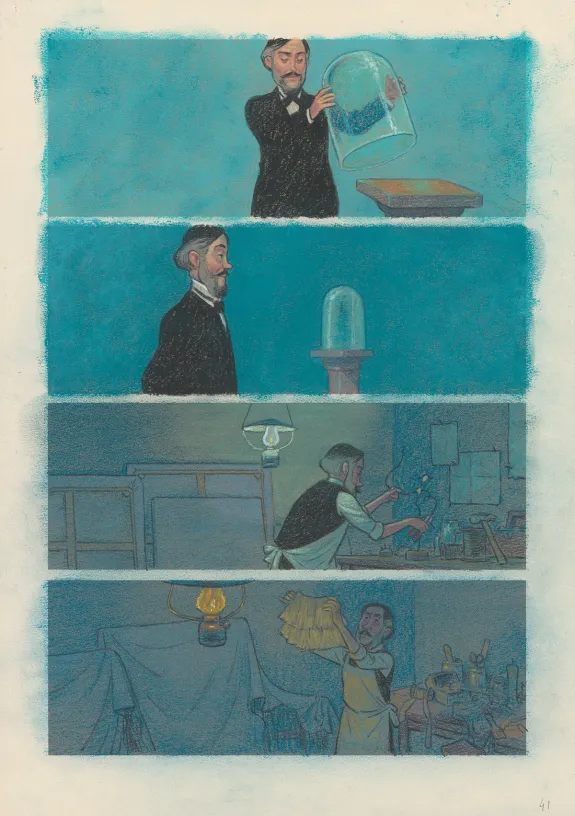 Colored original page, Degas, La Danse de la Solitude,  Efa