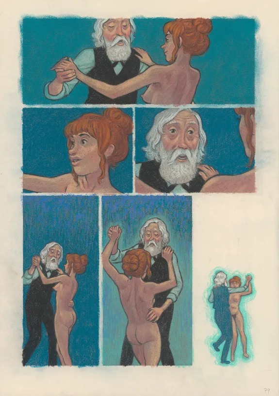 Colored original page, Degas, La Danse de la Solitude,  Efa