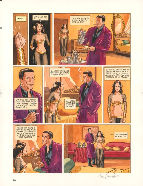 Colored original page, Djinn, Le Tatouage (T.3), Ana Miralles