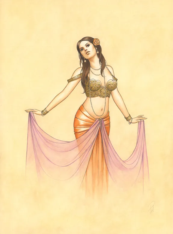 Illustration couleur, Mata Hari, Laurent Paturaud
