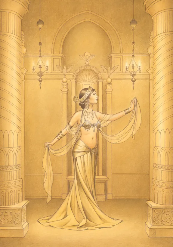 Illustration couleur, Mata Hari, Laurent Paturaud