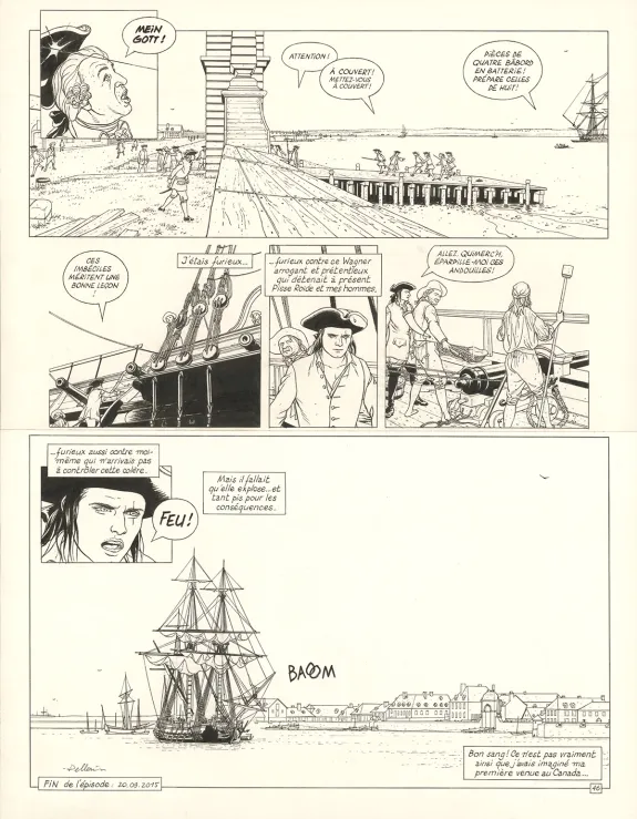 Planche noir et blanc, L'Épervier, Coulez la Méduse ! (T.9), Patrice Pellerin