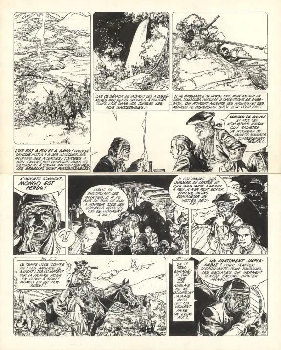 Planche noir et blanc, Barbe-Rouge, Les Révoltés de la Jamaïque (T.25), Patrice Pellerin