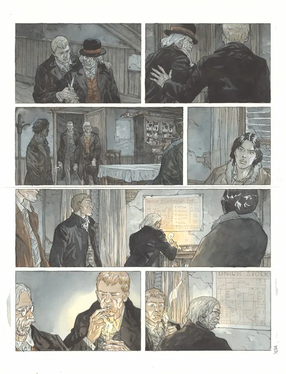 Colored original page, Notre Amérique, Les Révolutions meurent en automne (T.4),  Maël