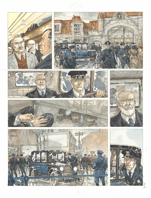 Colored original page, Notre Amérique, Les Révolutions meurent en automne (T.4),  Maël