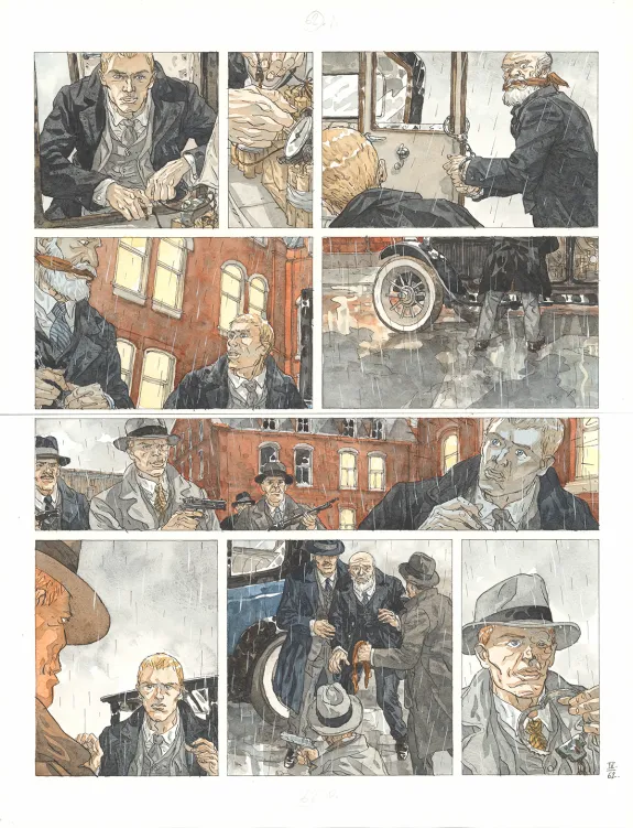 Colored original page, Notre Amérique, Les Révolutions meurent en automne (T.4),  Maël