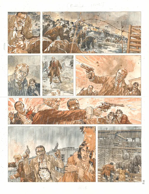 Colored original page, Notre Amérique, Les Révolutions meurent en automne (T.4),  Maël