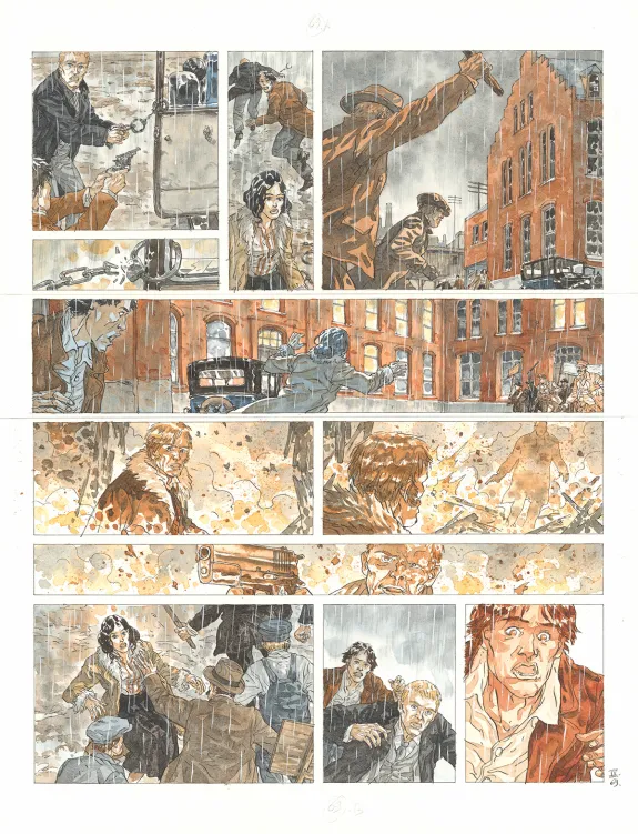 Colored original page, Notre Amérique, Les Révolutions meurent en automne (T.4),  Maël