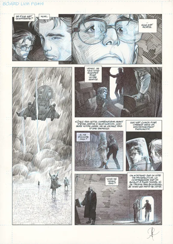 Planche noir et blanc, La Mort vivante, Alberto Varanda