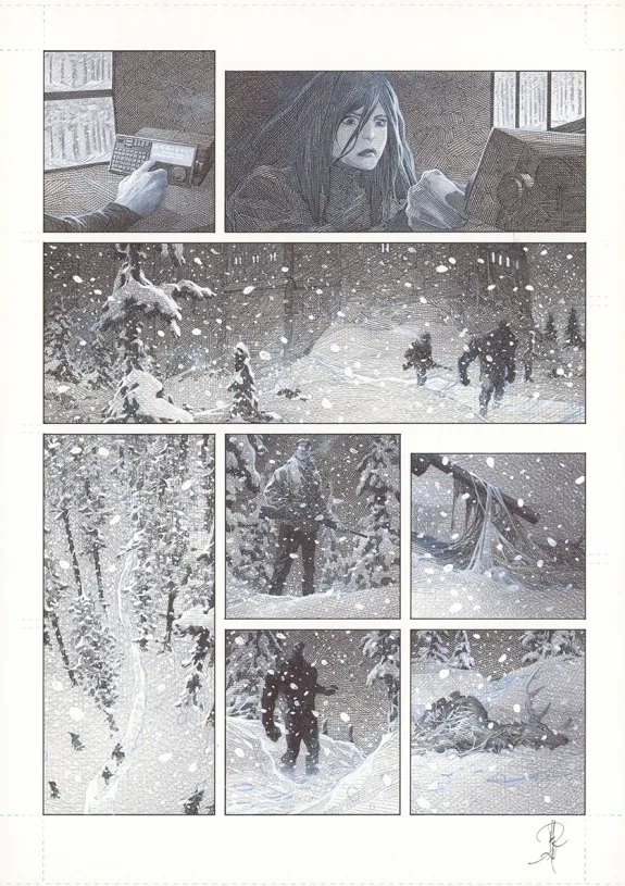 Planche noir et blanc, La Mort vivante, Alberto Varanda