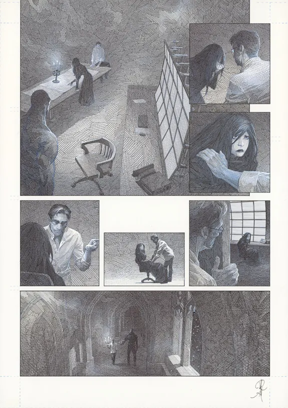 Planche noir et blanc, La Mort vivante, Alberto Varanda