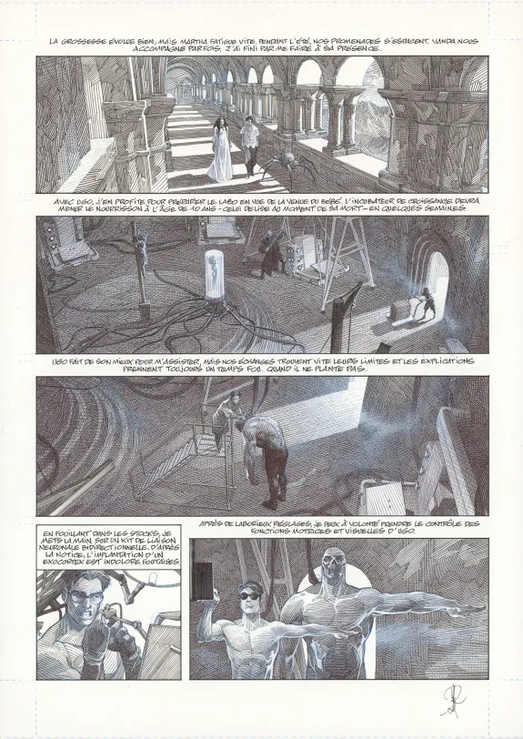 Planche noir et blanc, La Mort vivante, Alberto Varanda