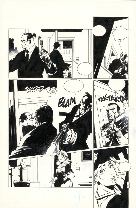 Black and white original page, Bloodline, Issue 1 (T.1), Alberto Varanda