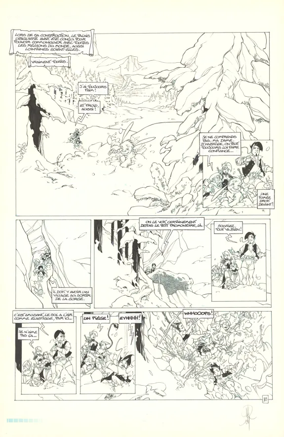 Black and white original page, Elixirs, Le sortilège de Loxullio (T.1), Alberto Varanda