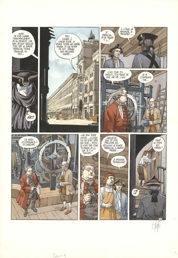 Colored original page, Giacomo C., L'Heure qui tue (T.9),  Griffo