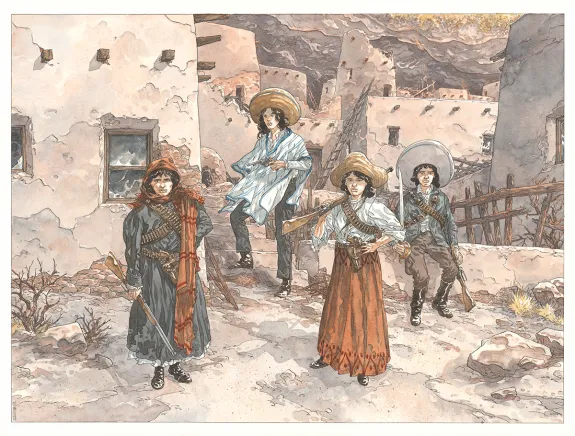 Colored illustration, Notre Amérique,  Maël