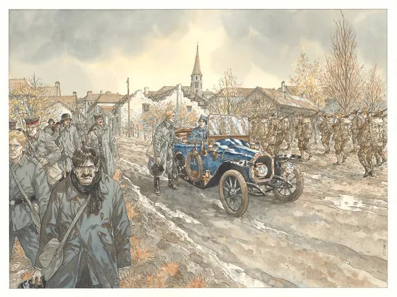 Colored illustration, Notre Amérique,  Maël