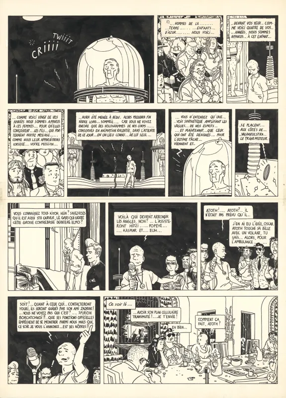 Black and white original page, Ray Banana, Berceuse électrique (T.1), Ted Benoit