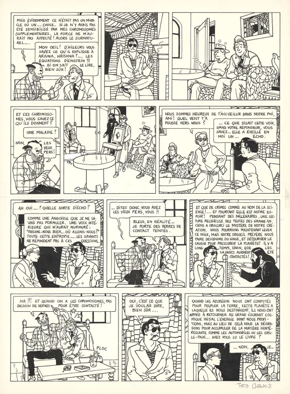 Black and white original page, Ray Banana, Berceuse électrique (T.1), Ted Benoit