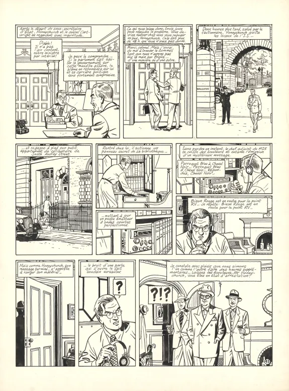 Planche noir et blanc, Blake et Mortimer, L'Affaire Francis Blake (T.13), Ted Benoit