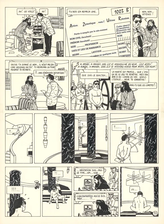 Black and white original page, Ray Banana, Berceuse électrique (T.1), Ted Benoit